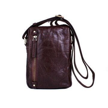 Мужская сумка на плечо "Contact’S", коричневая П2254