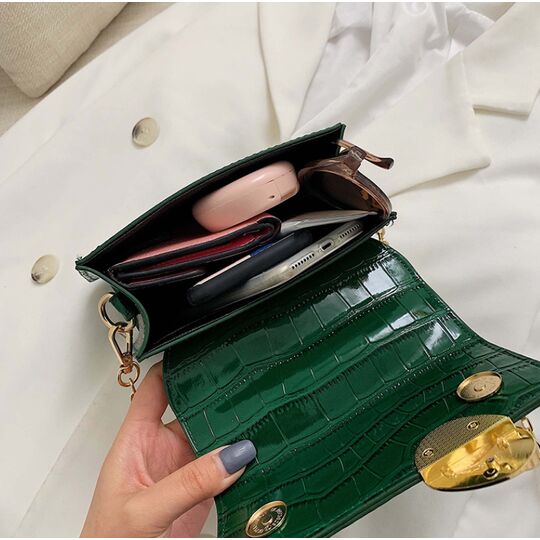 Сумка жіноча, зелена П2258