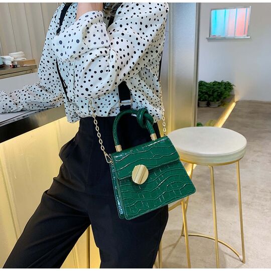 Сумка жіноча, зелена П2258