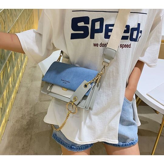 Сумка женская, синяя П2267