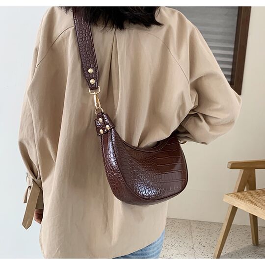 Женская сумка на плечо, коричневая П2270