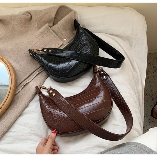 Женская сумка на плечо, коричневая П2270