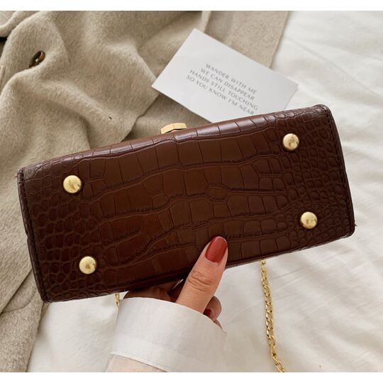 Жіноча сумка клатч, коричнева П2276