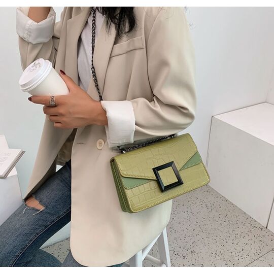 Женская сумка клатч, зеленая П2280