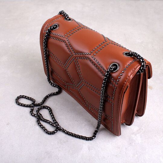 Женская сумка клатч, коричневая П2285