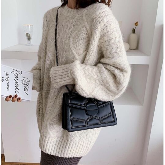 Женская сумка клатч, черная П2286