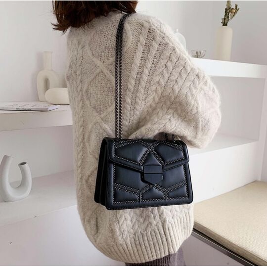 Женская сумка клатч, черная П2286