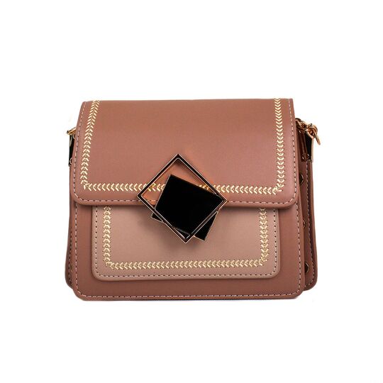Женская сумка клатч, коричневая П2288