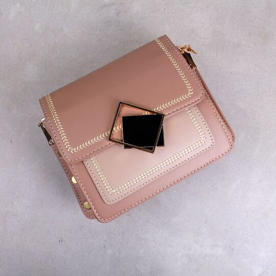 Женская сумка клатч, коричневая П2288