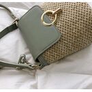 Жіноча солом'яна сумка, зелена П2291