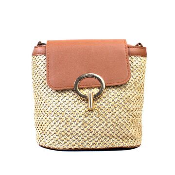 Жіноча солом'яна сумка, коричнева П2292