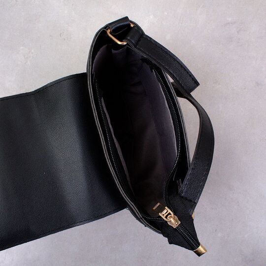 Жіноча солом'яна сумка, чорна П2293