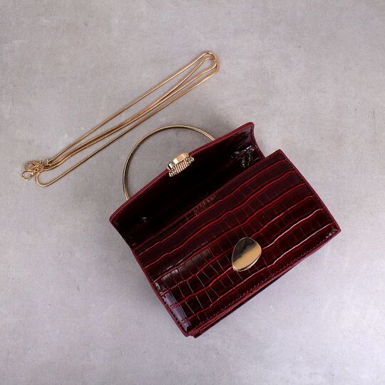 Женская сумка клатч, красная П2295