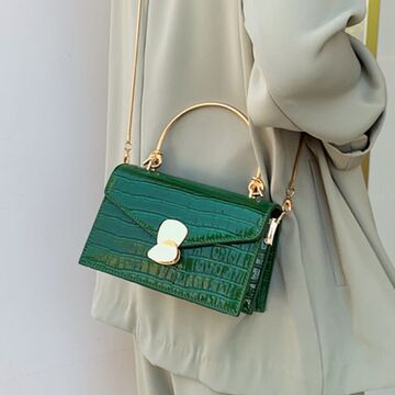 Женская сумка клатч, зеленая П2296