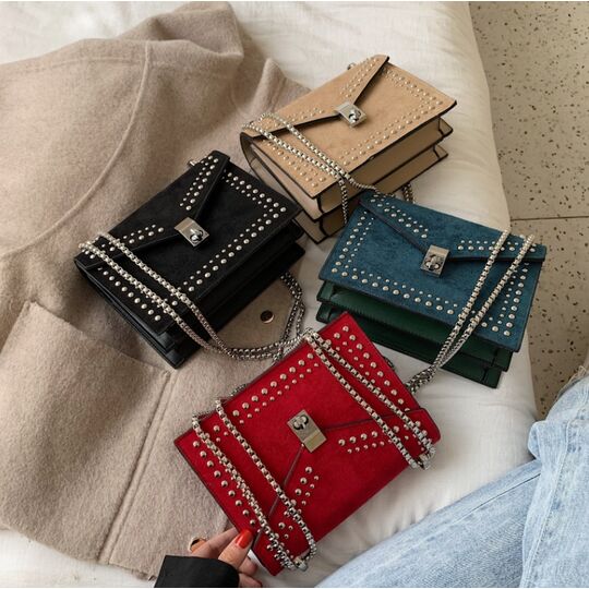 Женская сумка клатч, красная П2298