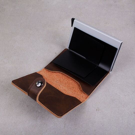 Візитниця RFID, коричнева П2313