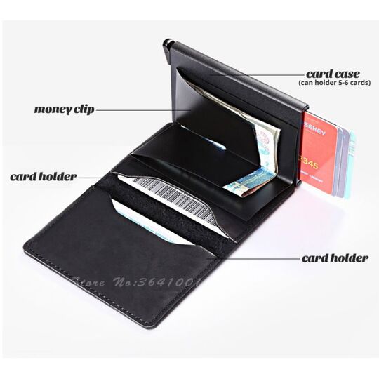 Визитница RFID,коричневая П2315