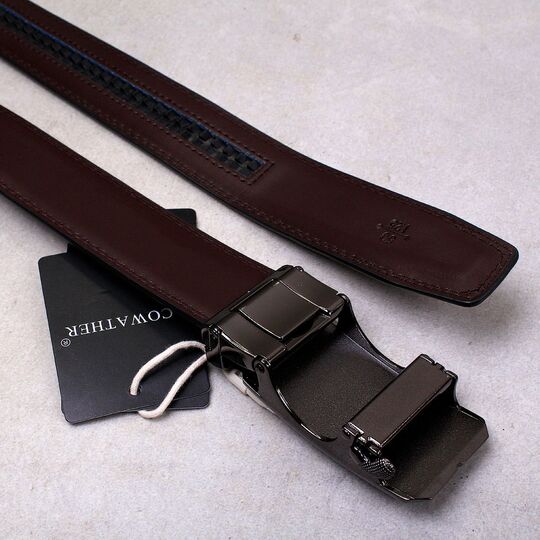 Мужской ремень COWATHER, коричневый П2343