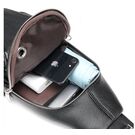 Мужская сумка слинг, черная П2354