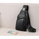 Мужская сумка слинг, черная П2354