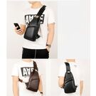 Мужская сумка слинг, черная П2354