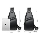 Мужская сумка слинг, черная П2354