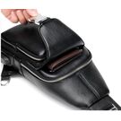 Мужская сумка слинг, черная П2354