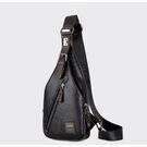 Чоловіча сумка слінг + портмоне, чорна П2355