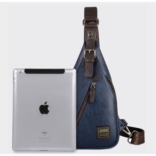 Чоловіча сумка слінг + портмоне, чорна П2355