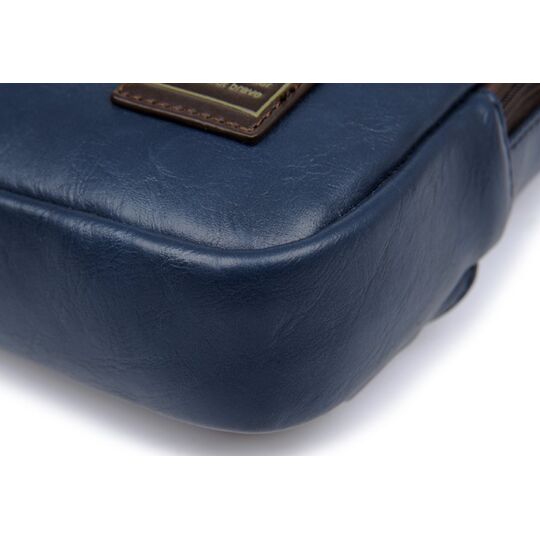 Мужская сумка слинг + портмоне, синяя П2356