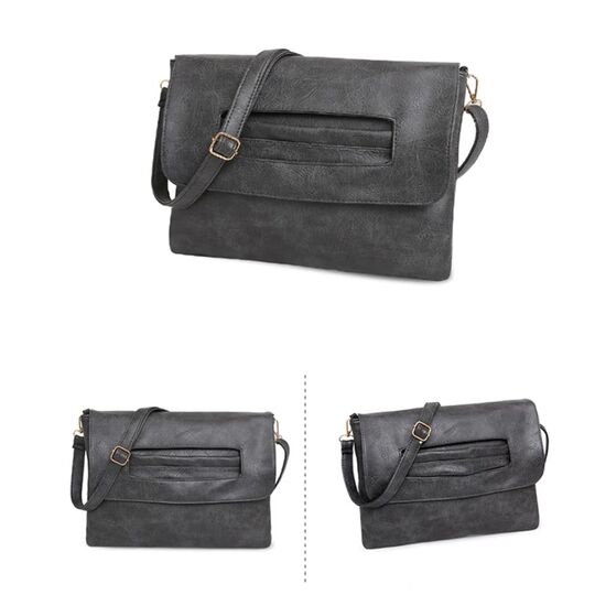 Женская сумка клатч, серая П2372