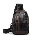 Мужская сумка слинг, черная П2407