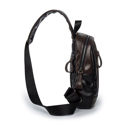 Мужская сумка слинг, черная П2407