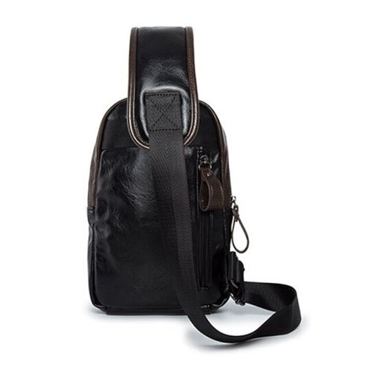 Мужская сумка слинг, черная П2407