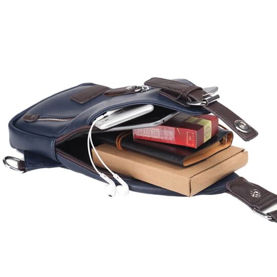 Мужская сумка слинг, черная П2408