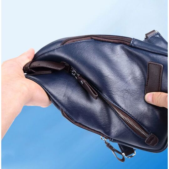 Мужская сумка слинг, черная П2408