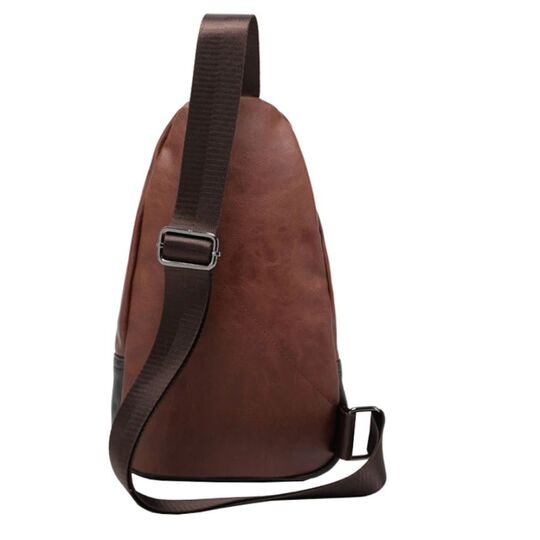 Чоловіча сумка слінг, коричнева П2409
