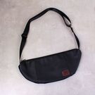 Мужская сумка поясная, бананка, черная П2412
