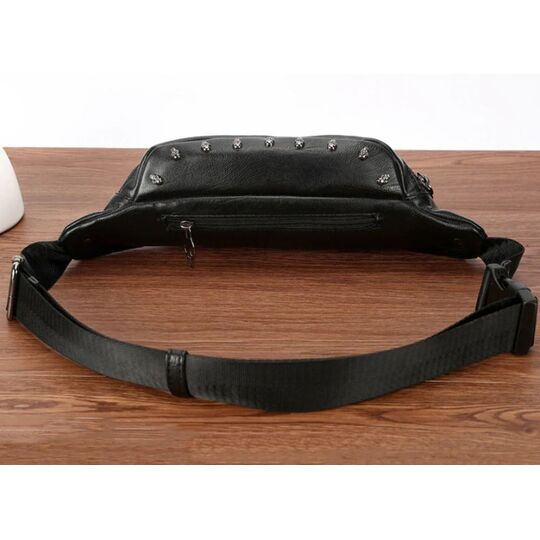 Мужская сумка на пояс, черная П2413