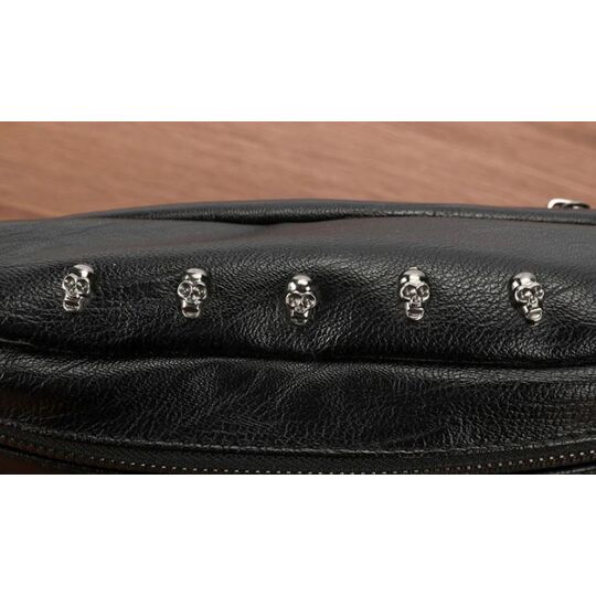 Мужская сумка на пояс, черная П2413