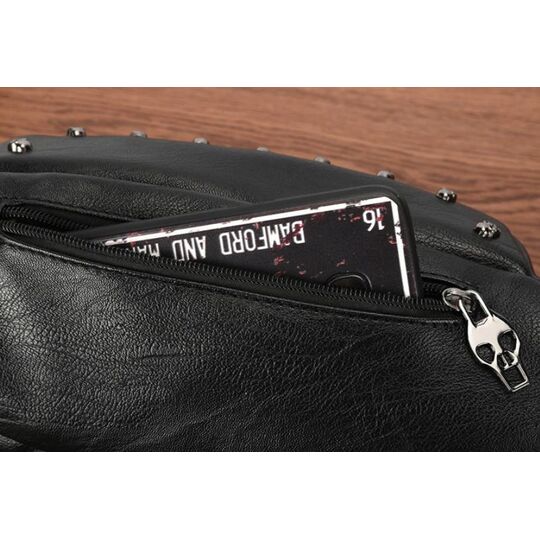 Мужская сумка на пояс, черная П2413