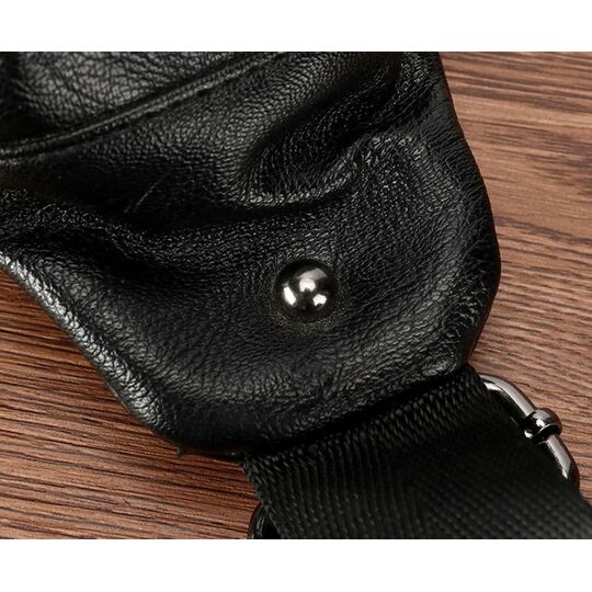 Мужская сумка на пояс, черная П2413