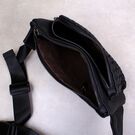 Чоловіча сумка поясна, бананка, чорна П2414