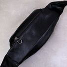 Мужская сумка поясная, бананка, черная 2412