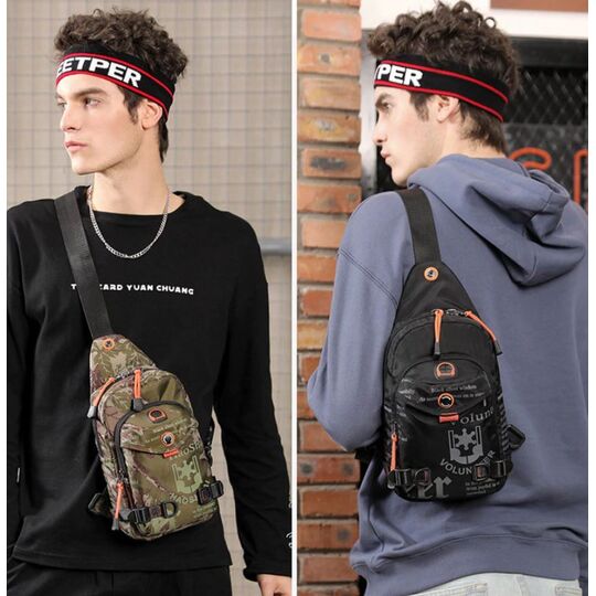 Мужская сумка на плечо, синяя П2420