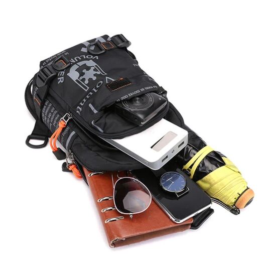 Мужская сумка на плечо, черная П2421