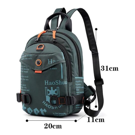 Мужская сумка-рюкзак, синяя П2422