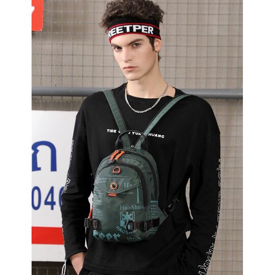 Чоловіча сумка-рюкзак, зелена П2424