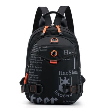 Мужская сумка-рюкзак, черная П2426