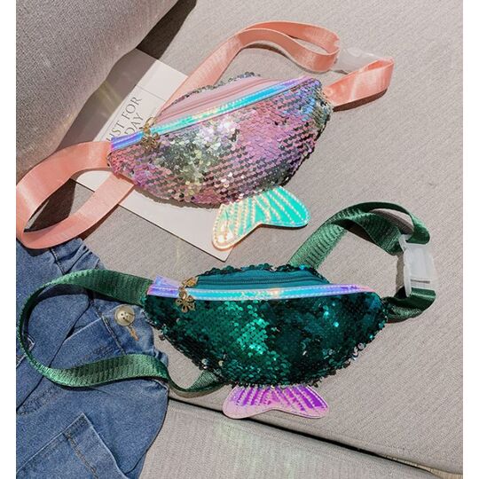 Детская сумка, бананка, белая П2475 Детская сумка, бананка, белая П2475